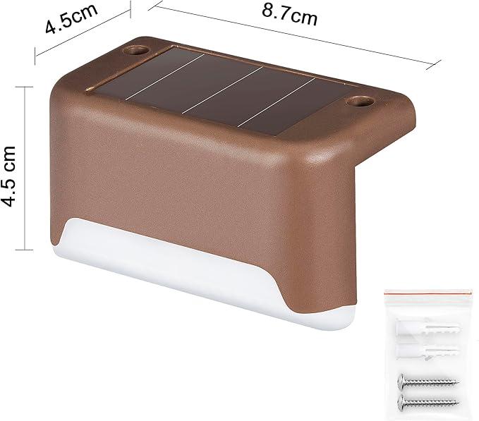 Led Solar Deck Lights 16Pack Waterproof for Outdoor Stairs Step Fence Railing Yard Patio Warm White Solar Powered Durable Construction Easy Installation