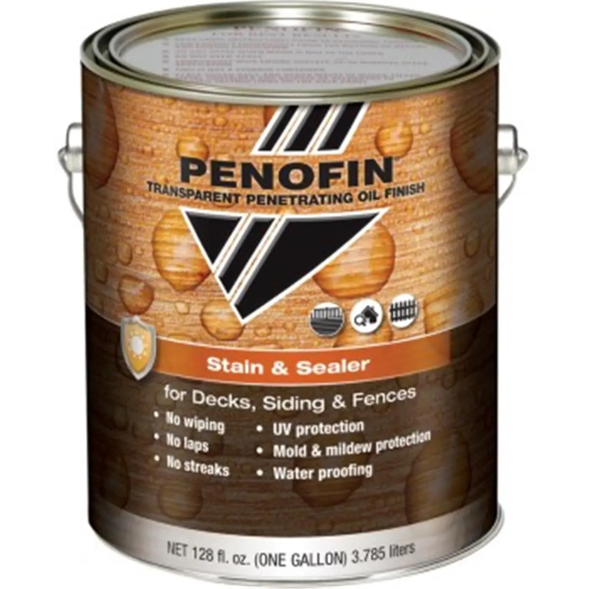 212 MAIN Penofin 292873 Transparent Penetrating Oil Finish Stain & Sealer, Mission Brown, for Exterior Fence, Decks Siding, with UV Protection