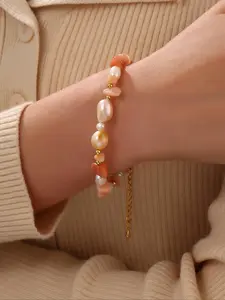 Boho Style Natural Gemstone Pearl Bracelet, Pearls & Stones, Handmade Jewelry for All Seasons, Perfect Gift Idea