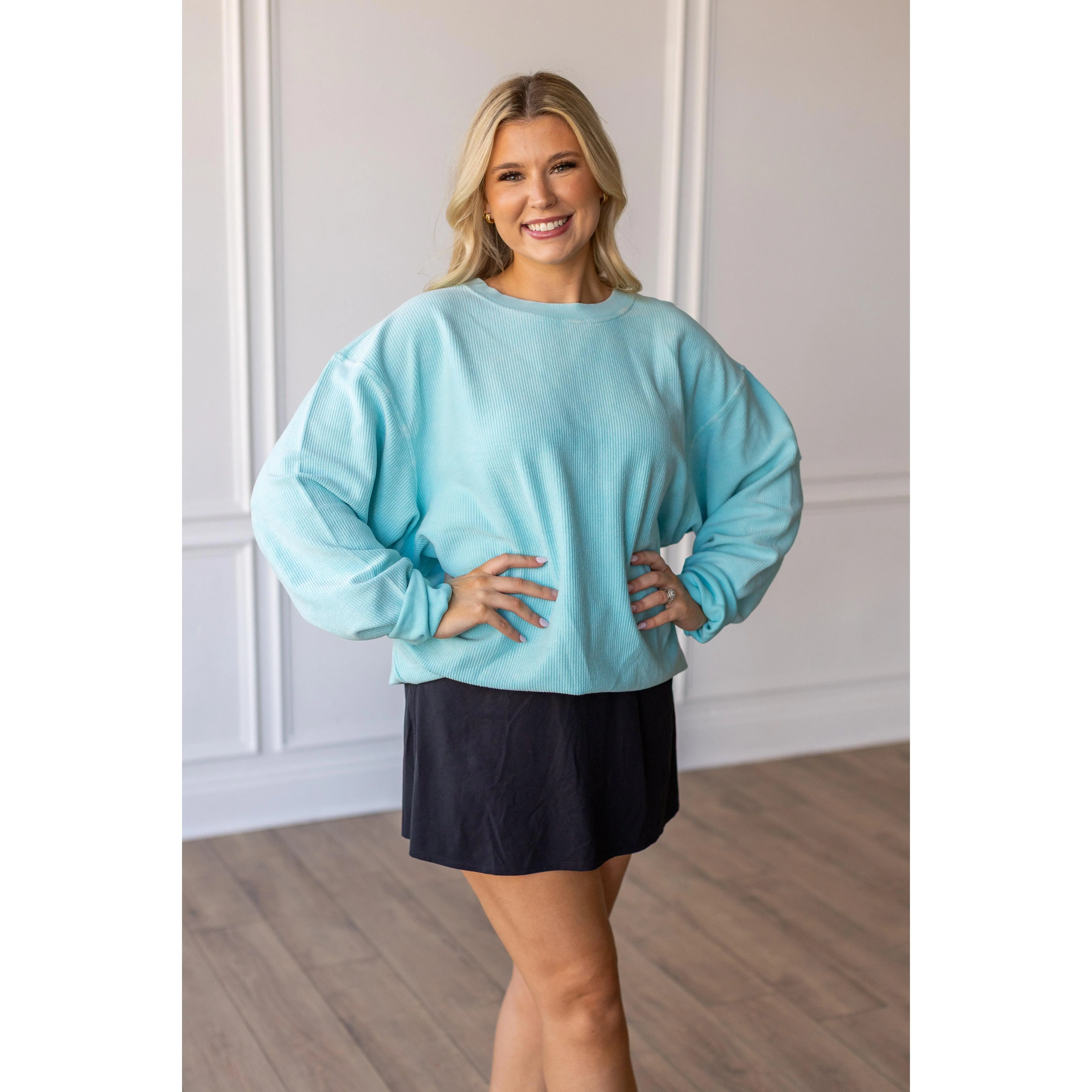 AQUA - ESSENTIAL CORDED CREW