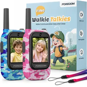 FOREDOM Video Walkie Talkies Toys for Boys Girls, Rechargeable Kids Walkie Talkies with Camera MusicReal-Time HD Screen Outdoor Fun Gift for Kids