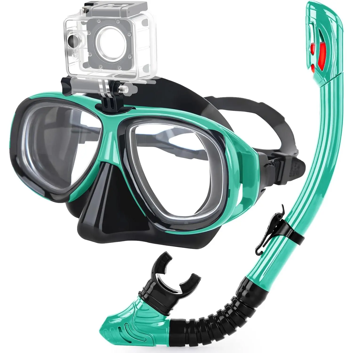 Gear for Adults Youth, Nearsighted Anti-Fog Diving Mask & Silicone Dry Snorkel for Scuba Diving Spearfishing Freediving