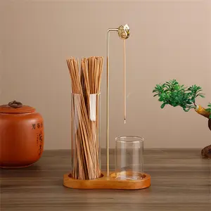 Two-In-One Transparent Smoke and Hanging Shadow Incense Burner, High Borosilicate Glass, Adjustable Metal Clip, Yoga Room Decor, Aromatherapy Scent Diffuser
