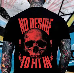 NO DESIRE TO FIT IN Skull Print Men's T-Shirt