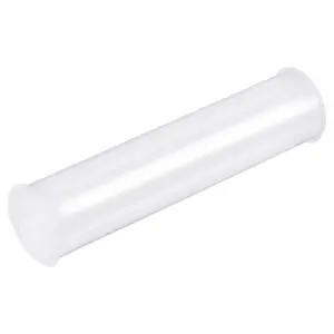 Clear Storage Tube Small Plastic Round Tubing with Caps Rigid Bottle Container 41.6x43x200mm 8 Inch Diameter for Item Storage