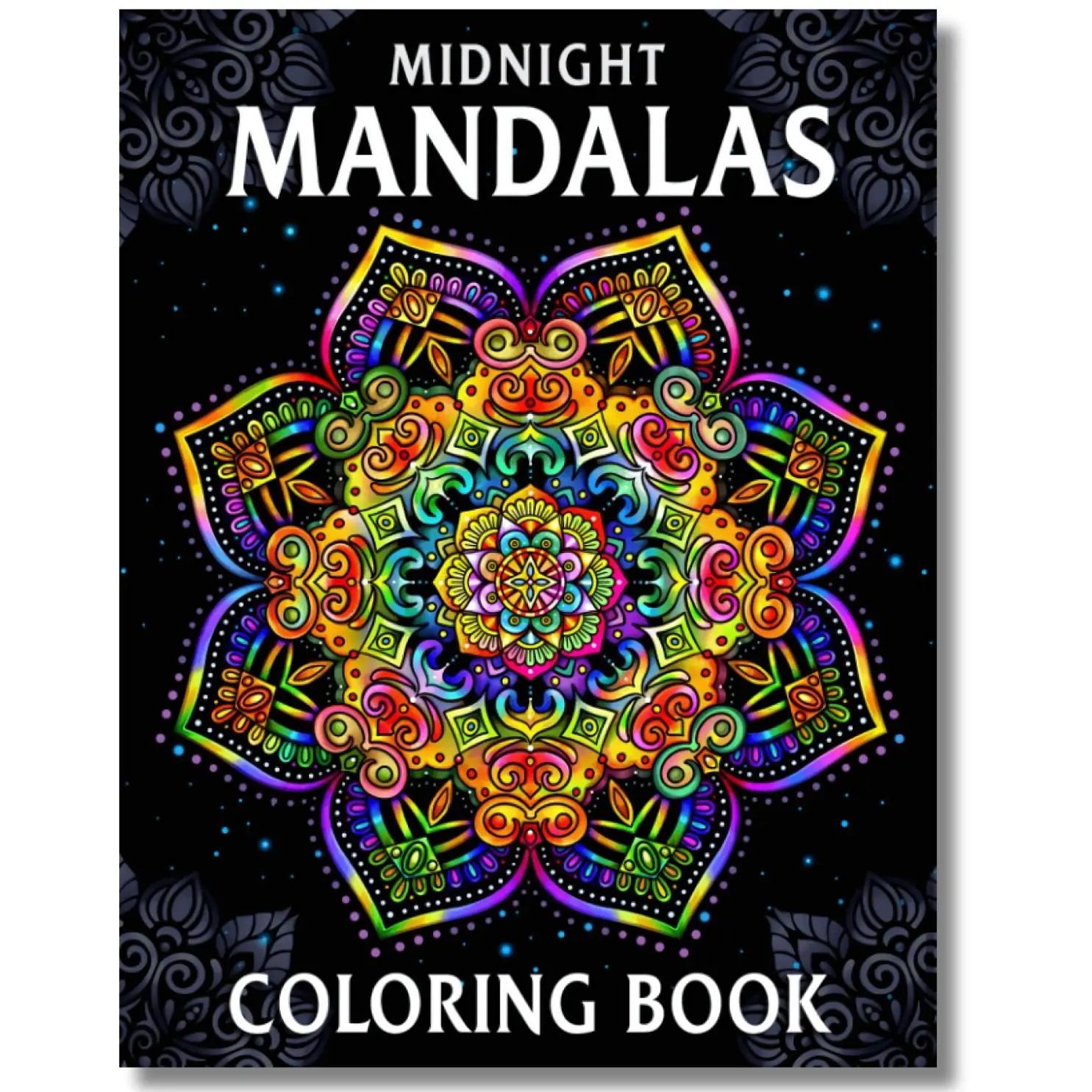 Midnight Mandalas Illusion Art Coloring Activity Book for Women - Stunning Mandala Patterns, Brain Calming, Relaxation, Stress Relief