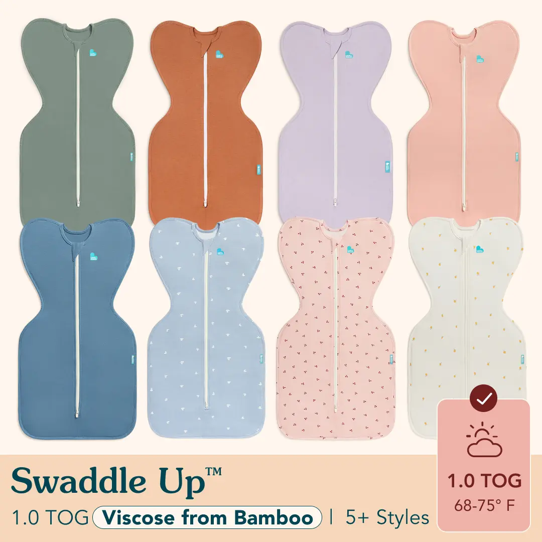 Swaddle Up™ Baby Swaddle, 1.0 TOG Viscose from Bamboo - Arms Up Swaddle for Newborns