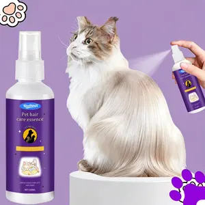 Pet Hair Detangling Spray, Plant-Based Ingredients, Cleans and Smooths Fur, Gentle Care for Dogs and Cats, Prevents Knots and Tangles