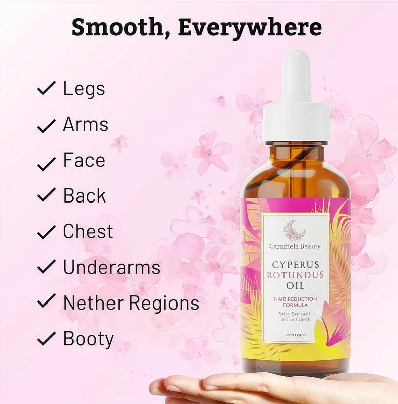 2 Pack Caramela Beauty Cyperus Rotundus Oil for Natural Permanent Hair Reduction,Mild and Non-irritating Body Care Wax,Moisturizing & Soothing for Skin Care Depilatory SL ,Unisex Hair Removal Creamoil , Daily Use Cosmetic Gentle Removal