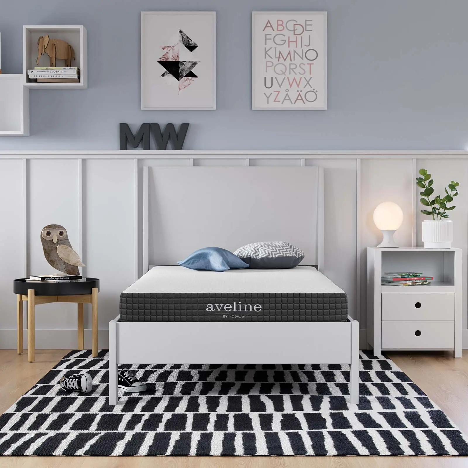 Modway Aveline 6" Twin Mattress - Heavy Metals-Free, Breathable Ventilation Design for Pressure Relief