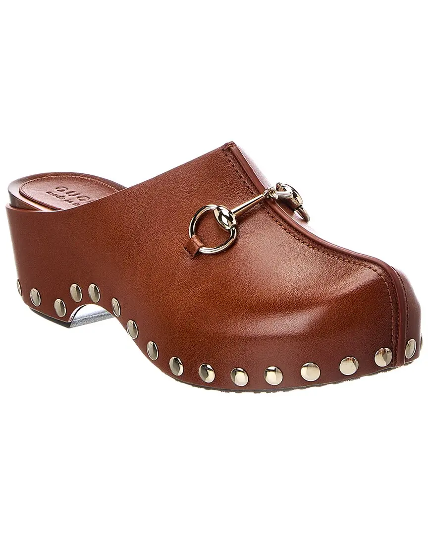 Gucci GG Horsebit Leather Mule