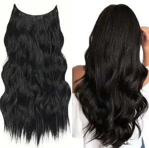 Plodon Natural Black Hairpiece — 24/20/16-Inch, One-Piece Design with 5 Clips. Adds Natural-Looking Volume with a Seamless, Undetectable Finish — An Effortless Way to Achieve Long Hair for Everyday Wear.