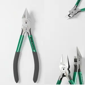 CR-V Steel Multi-Functional Wire Cutter Pliers, Angled Wire Cutting Tool with Sharp Diagonal Blades, High Hardness Pliers for Soft Wires, Electronics, Circuit Boards, Plastic Parts and Cable Ties