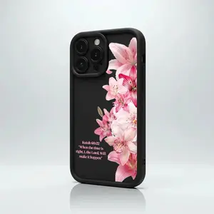 Pink Lilies & Isaiah 60:22 Verse Inspirational Case for iPhone17/17PROMAX/17PRO/16/15/14/13/12/GALAXYS21/S22/S23/S24 Celestial Eye Layered Phone Case BOBOJT1441004