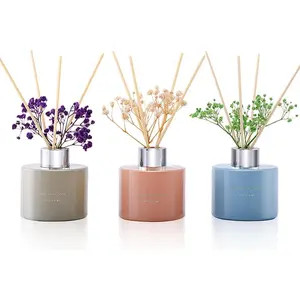 L'odeur Vill Reed Diffuser Set, Lavender/Linen/Vanilla, 4.06 oz x 3 Packs Scented Diffuser with 12 Oil Diffuser Sticks, Home Fragrance Essential Oil Reed Diffuser for Home Bathroom Shelf Decor
