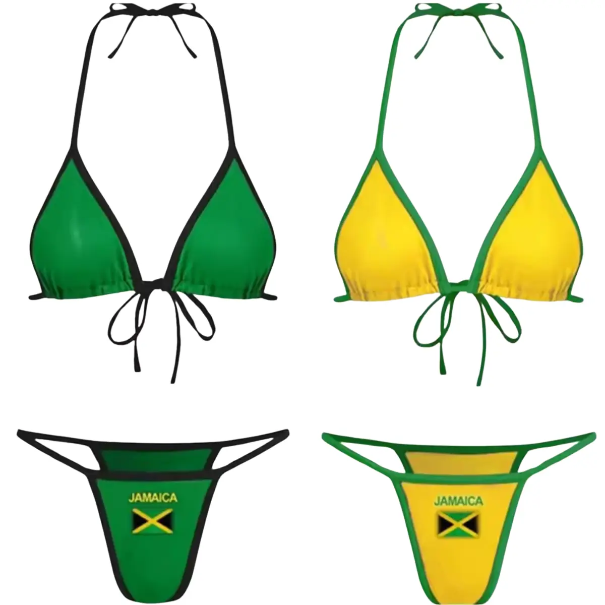 Jamaica Flag Bikini Swimsuit