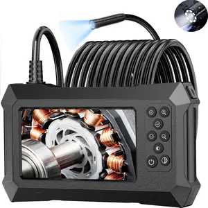 Industrial Endoscope 1080P, HD Borescope Inspection Camera 4.3 Inch IPS LCD Screen IP67 Waterproof Snake Camera With LED Lights & Semi-Rigid Cable, For Mechanical Equipment Auto Repair Plumbing House Auxiliary Inspection