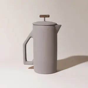 GRAY CERAMIC FRENCH  PRESS