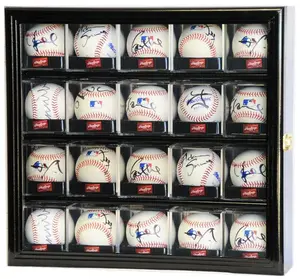 20 Baseball Acrylic Cubes Display Case Cabinet