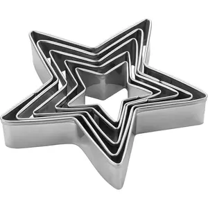 Cookie Cutters Set,5pcs Stainless Steel Sandwiches Cutters Biscuit Molds for ,5pcs Sturdy Cutters for Cookies,Sandwiches,Small to Large Size of 1.57",1.97",2.75",3.3",3.74.