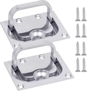 Flush Lift Handle  Stainless Steel Recessed Pull Handle for Boat Hatch, Floor Hatch, Trap Door, Deck Lid, Cabinet & Toolbox ( Pack)