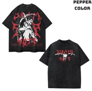 Ryuk and Light T-Shirt, Death Note Shirt, Manga Anime Tshirt, Anime Clothing, Vintage Graphic Tees, Unisex Gothic Grunge Y2k Emo Scene Amity Affliction Style Clothes Gifts for Men Women Streetwear Menswear Womenswear