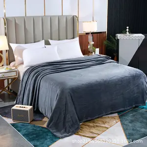 Factory Direct Sales: Fleece Blankets, Cross-border Coral Fleece Blankets Wholesale, Gift-grade Solid Color Small Throw Blankets