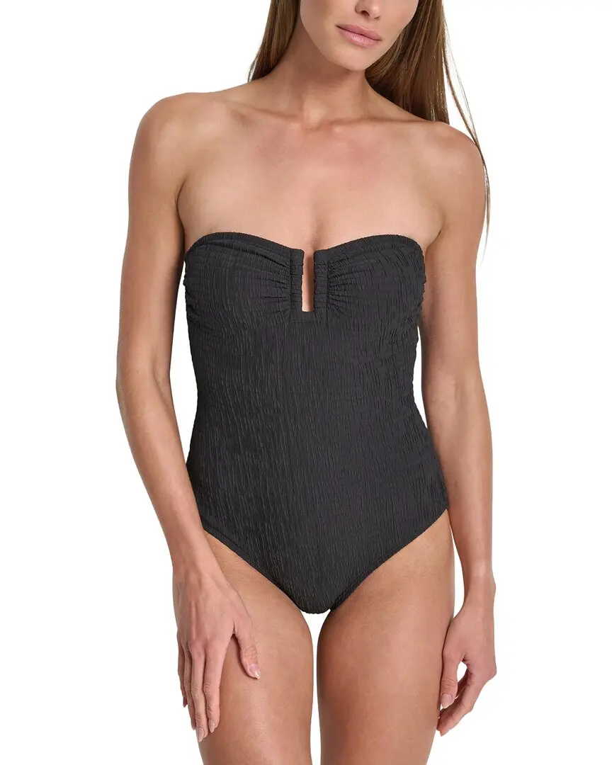DKNY Shirred Bandeau Swimsuit