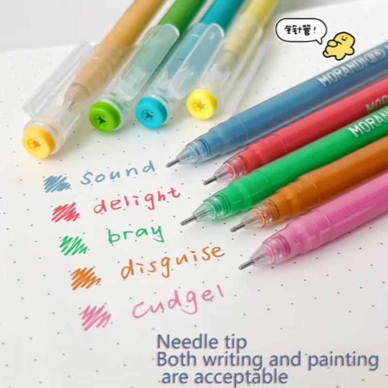 Languo gel pen set for drawing, featuring a 0.6mm tip, a wide range of colors, and a large-capacity ink pen. Ideal for writing, cards, DIY, coloring, doodling, handmade posters, and other artistic creations. Different colors can be stacked