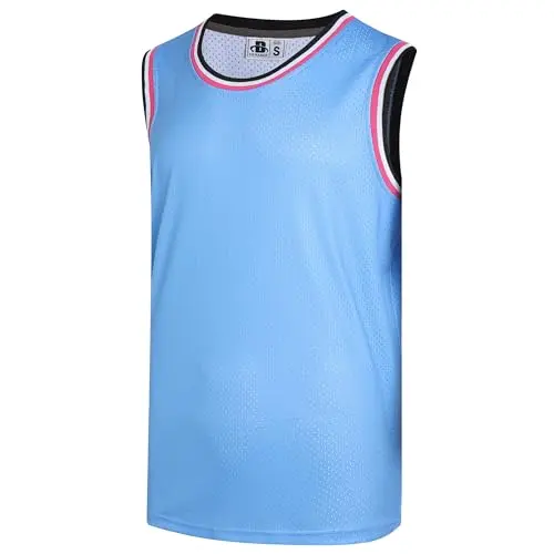 Black Neckline light Blue Jersey