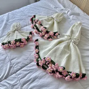 60cm 80cm Flower Bouquet Blanket Daisy Crocheted Romantic Crochet Flowers Blanket Handmade DIY Baby Blanket Birthday Wedding