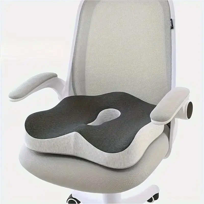 Ergonomic Seat Cushion, Lumbar Support for Office, Desk, Car Seats & Wheelchair, Enhances Posture, Tailbone Pressure Relief, Back Stretcher