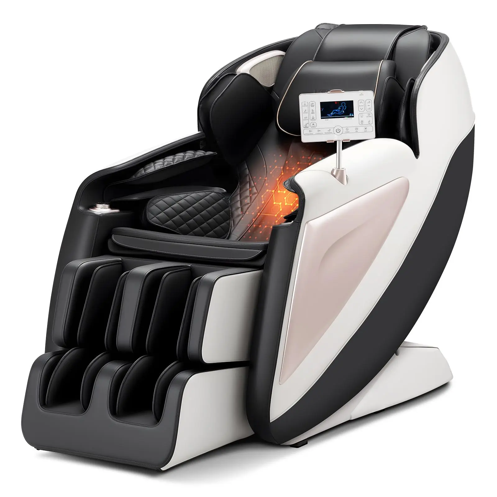 VEVOR Full Body Massage Chair, 3D Zero Gravity Recliner with SL Track, 18 Auto Modes, Heat, Foot Rollers, Armrest Control, LCD Display, 36 Airbags, Retractable Footrest