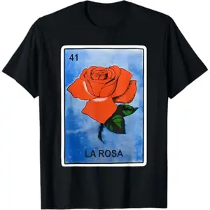 La Rosa Card Mexican Lottery Card T-Shirt for Girls and Women