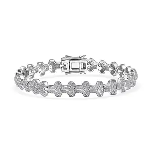 Luxuriant Lab Grown Diamond GH SI 2.00 ctw Bracelet in Rhodium Over Sterling Silver 7.25 In Christmas Gifts Luxuriant Lab Grown Diamond GH SI 2.00 ctw Bracelet in Rhodium Over Sterling Silver 7.25 In Christmas Gifts