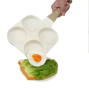 Egg Pan Omelette Pan, 4-Cup Nonstick Granite Omelette Skillet - Pancake Pan and Healthy Egg Cooker Suitable for Gas Stove & Induction Cookware