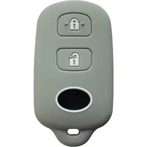 Silicone Keyless Entry Remote Control Key Fob Cover Case Replacement Fit For Scion xA xB Toyota Celica Echo FJ Cruiser Highlander Prius RAV4 Tacoma Tundra Yaris HYQ12BBX (gray)