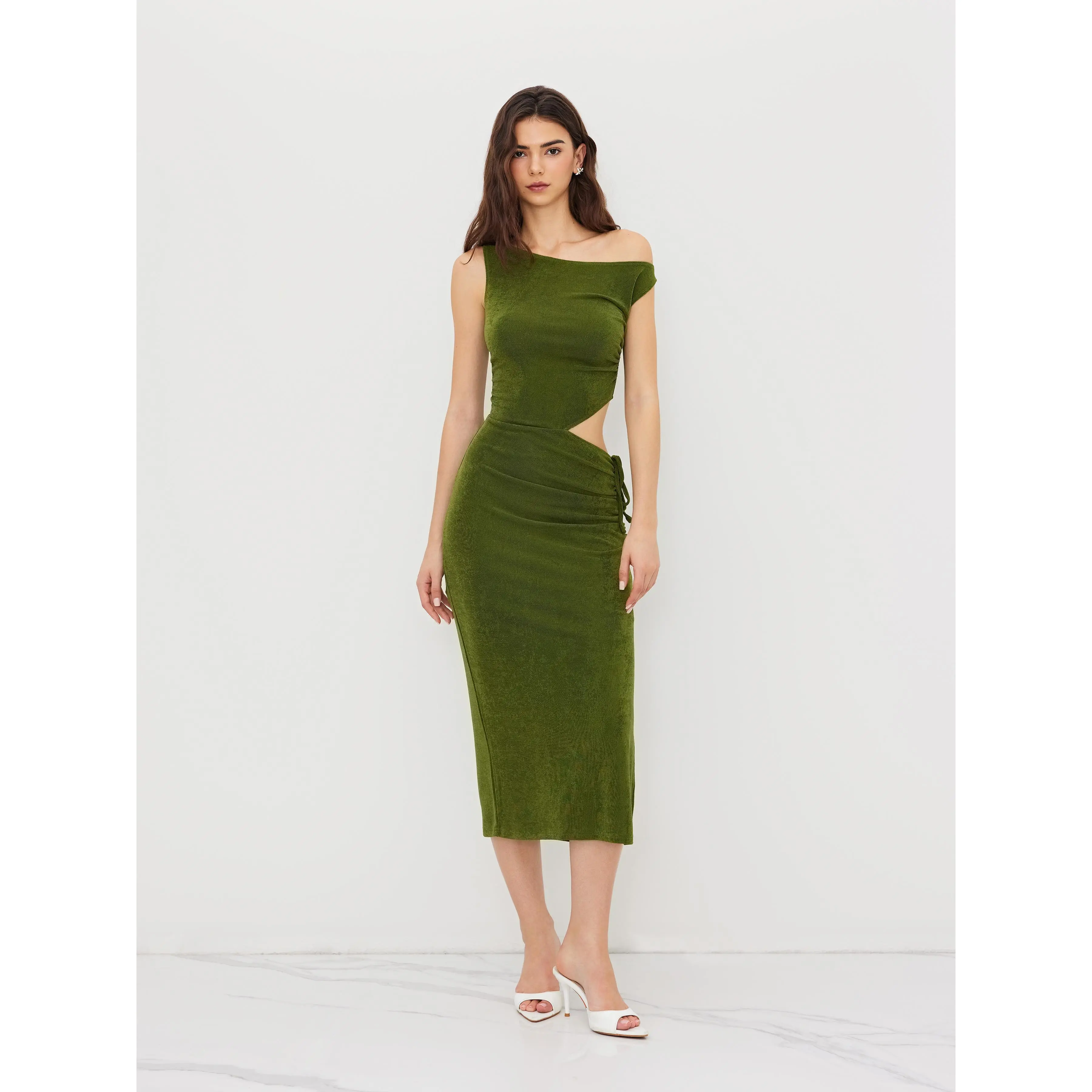 cider asymmetrical dress Buy Cider Asymmetrical Neck Metal Detail Draped Mini Dress (XXS) Online