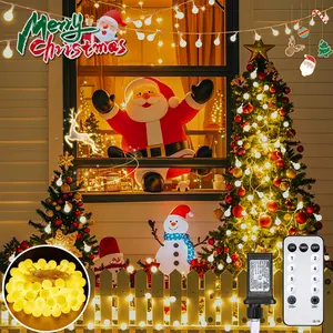 LED Lights Bedroom Globe String Lights, Christmas Globe String Lights, 100LEDs Globe String Lights, 32.8Ft Christmas String Lights, with Remote Controller, Timer Setting, Ideal Decorations for Christmas, Tree, Wall, Window, Porch