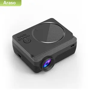 ARASO Portable Projector, 1 Count 1080P Micro Projector, Outdoor Movie Portable DVD Projector, Compatible with Smartphone/PC/TV Stick/HDOP/USB/TF