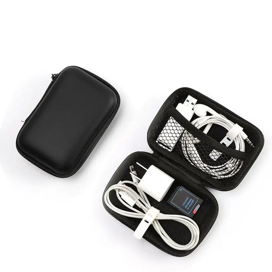 Waterproof Zipper Storage Bag, 1 Piece Data Cable Earphone Storage Bag, Keychain Coin Purse, Home Organizer for Home Office