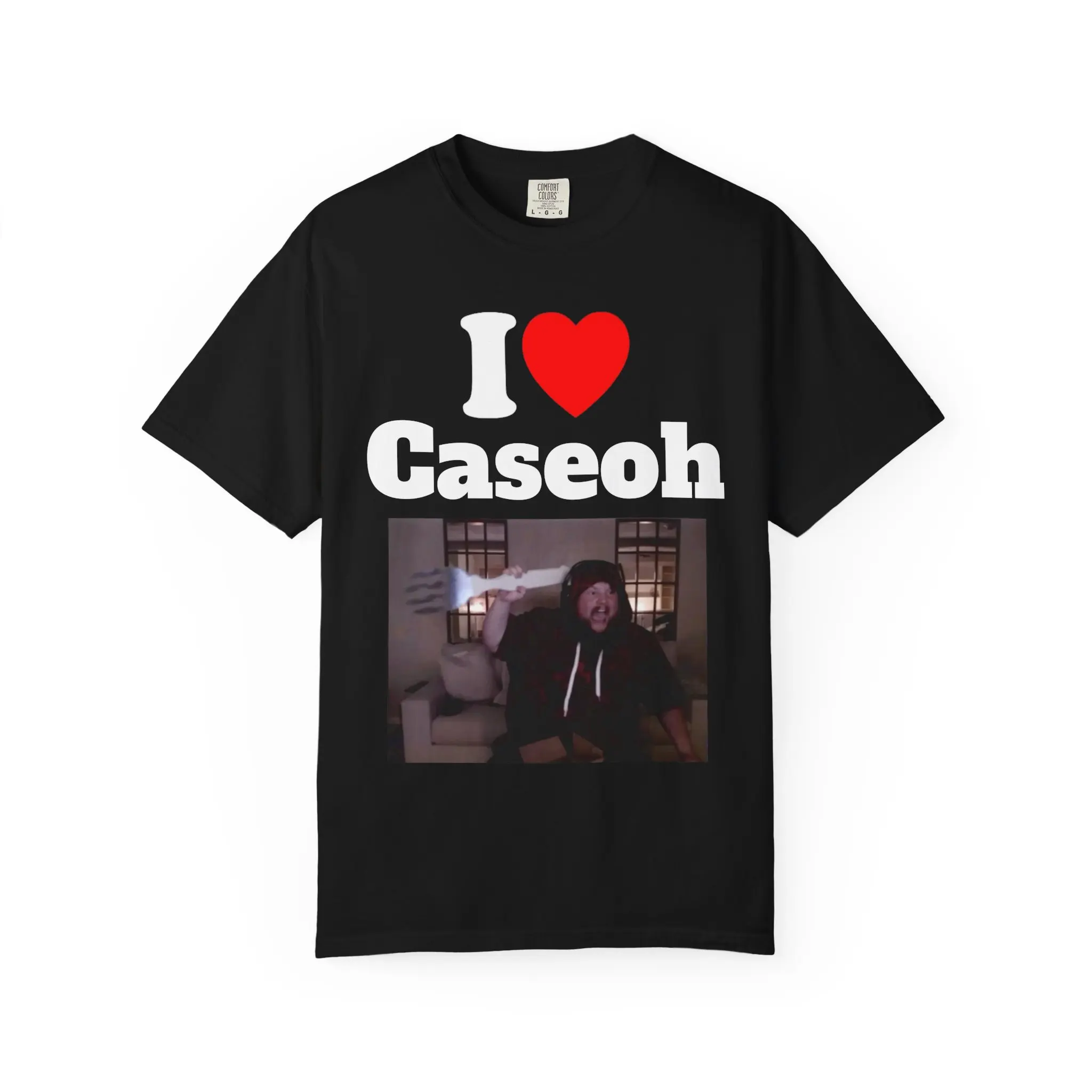 I Heart Caseoh T-shirt | Fan Tee, Black Graphic Shirt