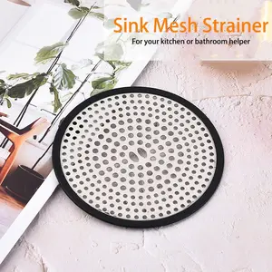 1PC/2Pcs Sliver Premium Stainless Steel Drain Cover 11cm (4.3") - Heavy Duty Rustproof Bathroom Shower & Kitchen Sink Drain Grate with Anti-Clog Design, Easy to Clean, Corrosion-Resistant for Bath, Shower, and Laundry Floor Drainage Systems