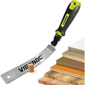 Japanese Hand Saw 180mm(7")-sided Pull Saw, Flush Cut Handsaws, Fine Cuts, SK5 Flexible Blade, 14/17 TPI