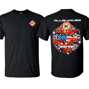 Allis Chalmers Pride Mens T-Shirt Legend Tractor Tee Farm Wear Unisex Short Sleeve USA Made 100% Cotton T-Shirt American Farmer