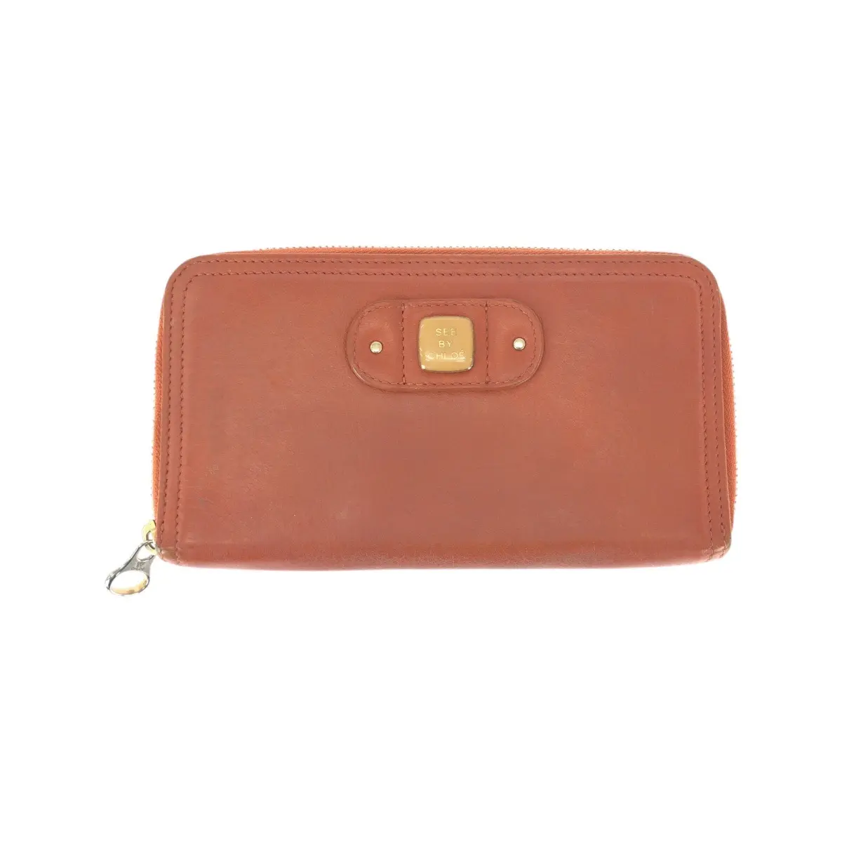 Pre-owned Chloé Calfskin Small Leather Goods Chloe Lizzie Leather Long Wallet