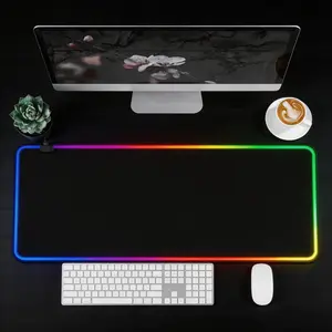 LED Mouse Pad - Glowing RGB LED Extended Gaming Desk Mat, Dynamic Lighting & Non-Slip Base tiktokshopspringglowup,summervibes