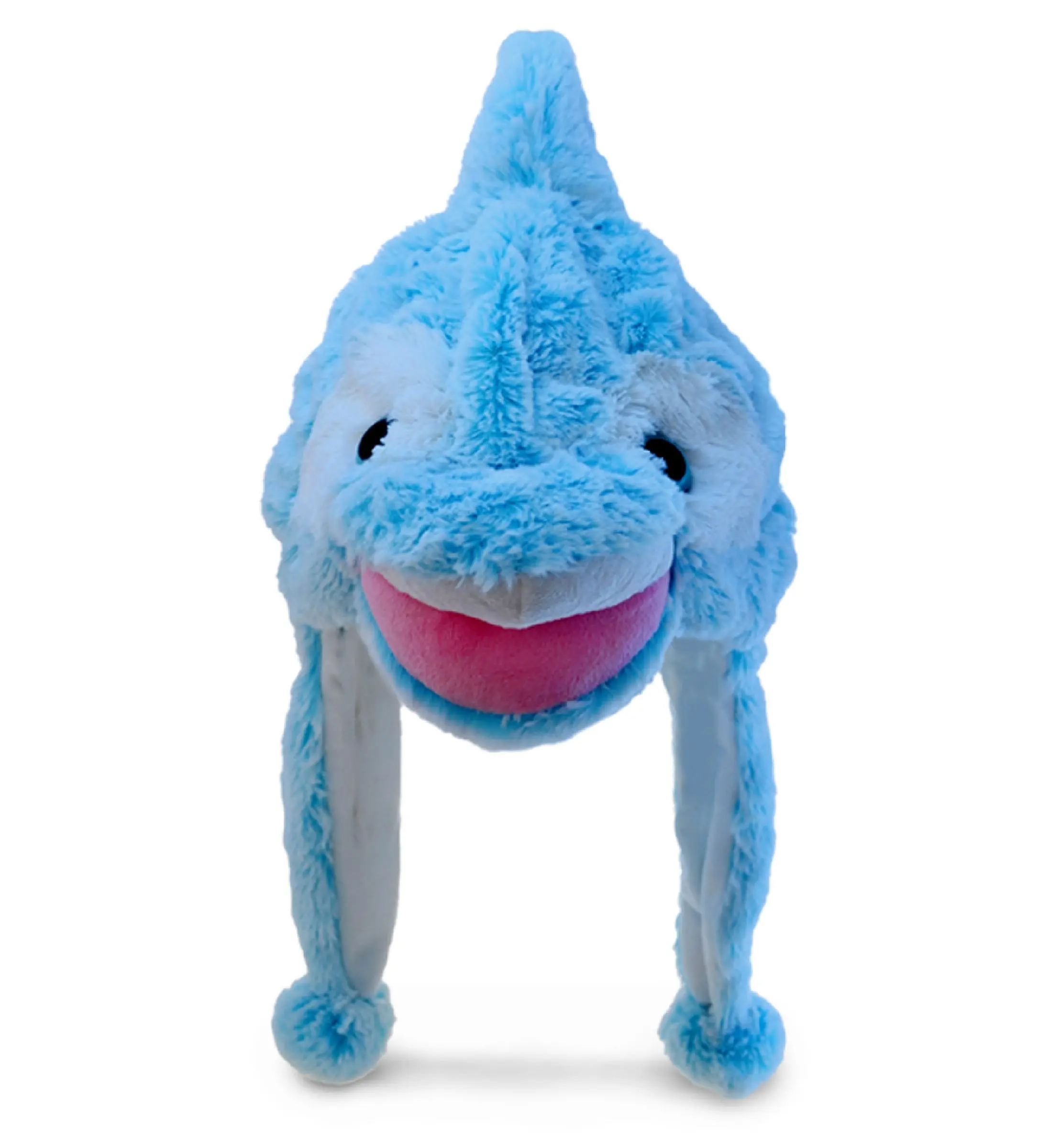 Hand-Made Super-Soft Fur Plush Dolphin Hat - Comfortable Halloween Fashion Accessory for Funny Animal-Themed Outfits, Accessories