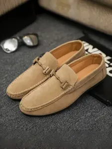 Men's Suede Derby Shoes, Daily Commute & Light Business Wear, Soft Suede Texture, Vintage Buckle Design, Comfortable & Stylish Footwear