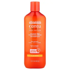 Cantu Shea Butter, Sulfate-Free Cleansing Cream Shampoo, For Natural Curls, Coils & Waves, 13.5 fl oz (400 ml)